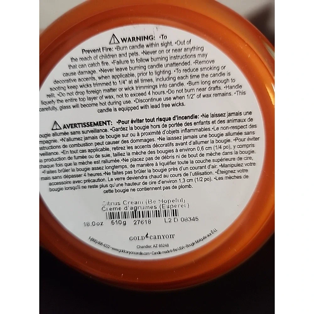 New Gold Canyon Candle Large 18oz 